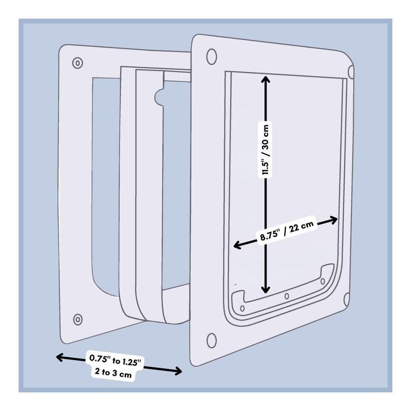 Trixie Pet Products 2-Way Locking Dog Door, Small to Medium Dogs, White - Image 4